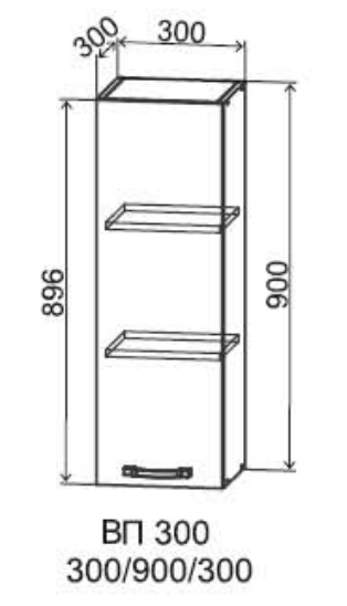 Шкаф верхний 300/900 Монца