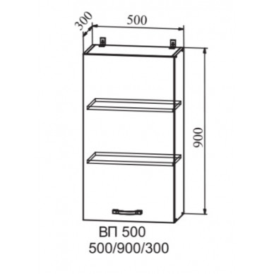 Шкаф верхний 500/900 высокий Квадро (ДСВ)