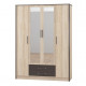 Шкаф 4х-створчатый Лирика (Дуб Сонома, Дуб сонома/ Венге)