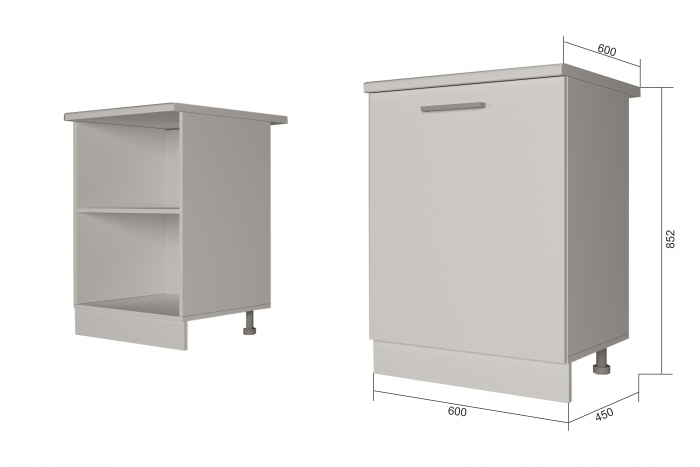 Шкаф нижний 600 1 дверь Санвут