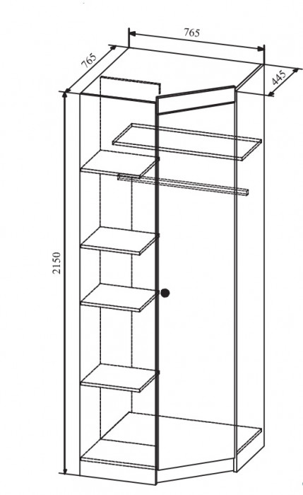 Шкаф угловой Сканди