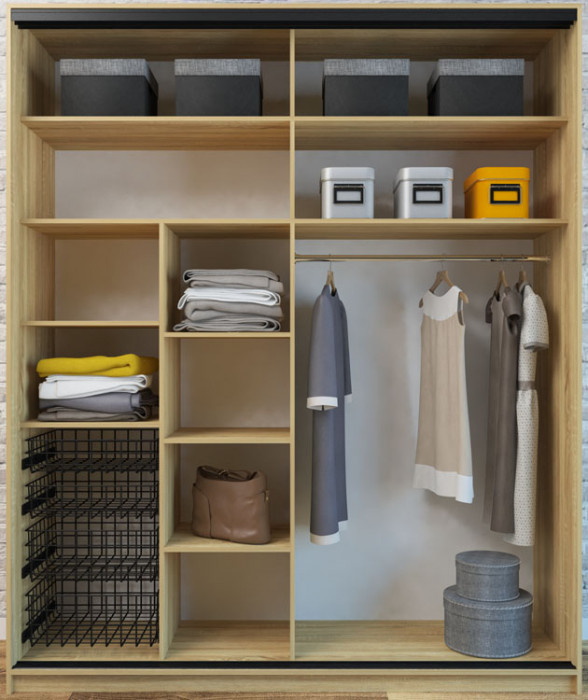 Шкаф-купе Лофт 2000 фасад МДФ белый глянец +