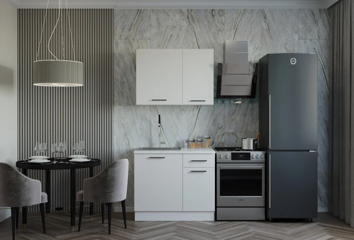 Кухонный гарнитур Жемчуг 1000 мм (стол. 26 мм)