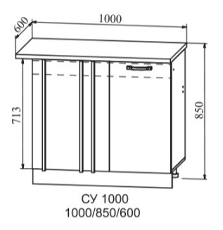 Шкаф нижний 1000 угловой Ройс