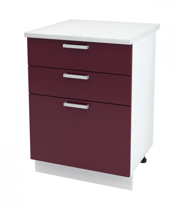 Шкаф нижний 600 с 3 ящиками Мария