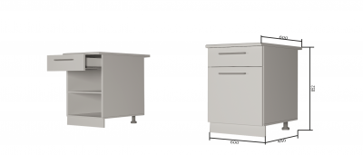Шкаф нижний 400 с 1 ящиком Санвут