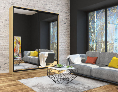 Шкаф-купе Лофт 2000 фасад зеркало сплошное