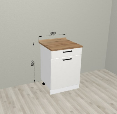 Шкаф нижний 600 с 1 ящиком Санвут