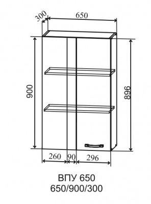 Шкаф верхний угловой 650/900 Тренто