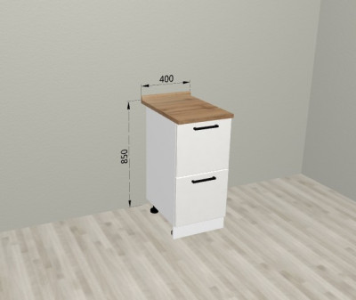 Шкаф нижний 400 с 2 ящиками Санвут