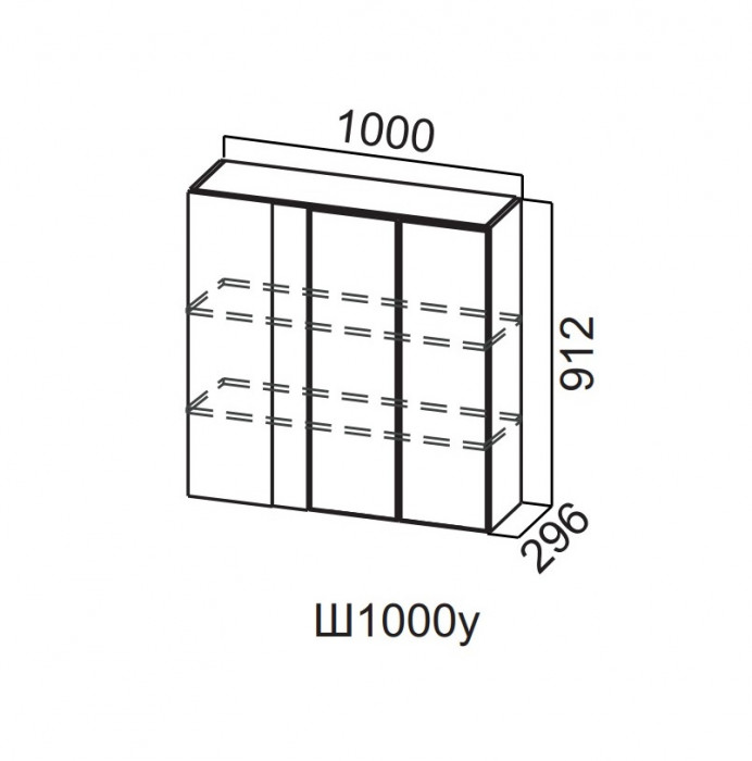Шкаф навесной 1000/912 угловой Модус СВ