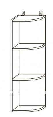 Шкаф верхний 300/920 полка угловая