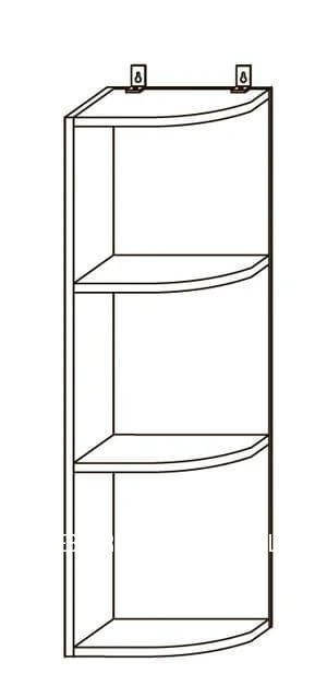 Шкаф верхний 300/920 полка угловая