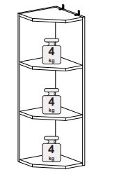 Шкаф верхний 300/920 полка угловая
