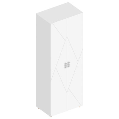 Шкаф 2-ств. с 2-мя штангами Сандра