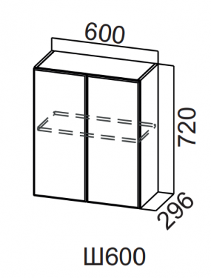 Шкаф навесной 600/720 Бостон