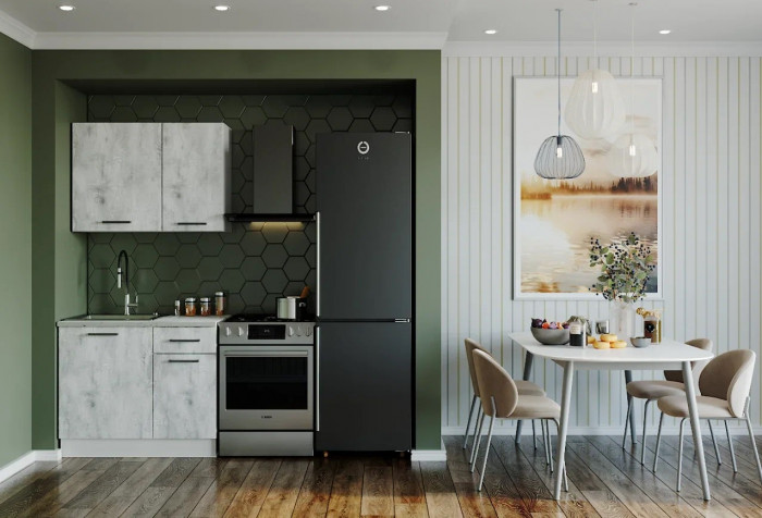 Кухонный гарнитур Пайн 1000 мм (стол. 26 мм)