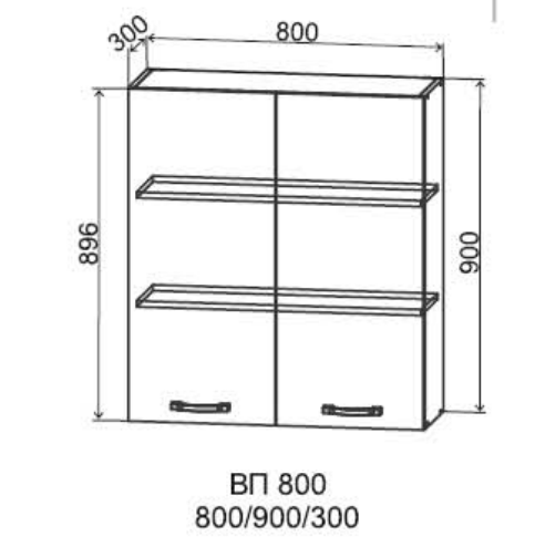 Шкаф верхний 800/900 Монца