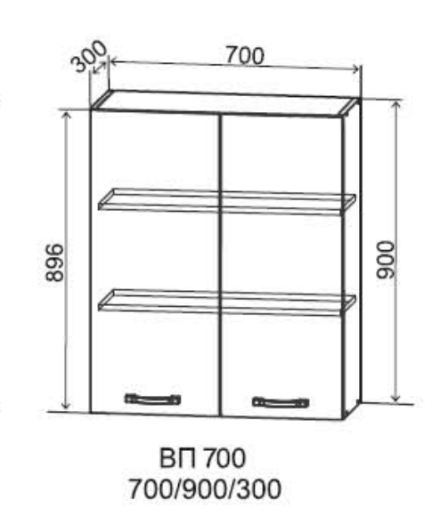 Шкаф верхний 700/900 Монца