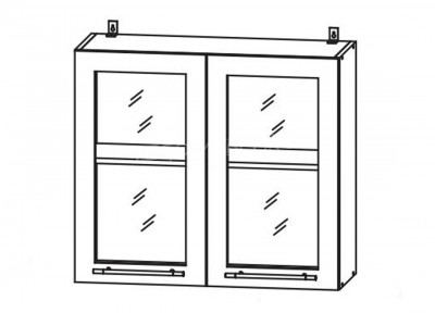 Шкаф верхний 600 со стеклом Империя