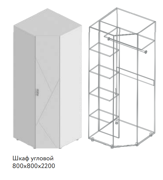 Шкаф угловой Сандра