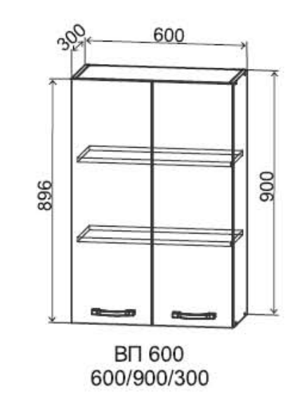 Шкаф верхний 600/900 Монца