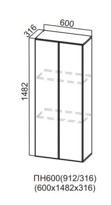 Пенал-надстройка 600 912/316 Бостон