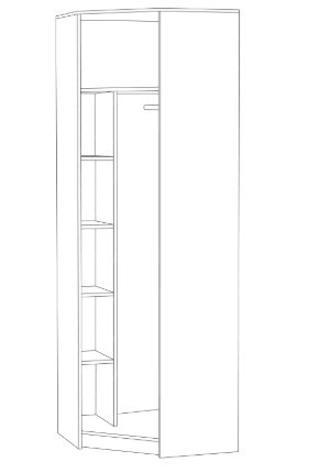 Шкаф для одежды угловой Флоренция 13 123 1