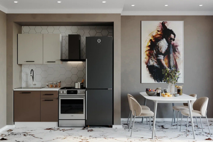 Кухонный гарнитур Латте 1000 мм (стол. 26 мм)