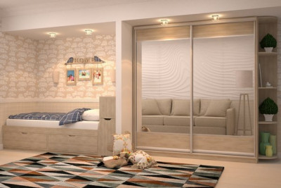 Шкаф-купе Юлия 2400 с угловым элементом 300