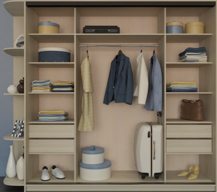 Шкаф-купе Юлия 2400 с угловым элементом 300