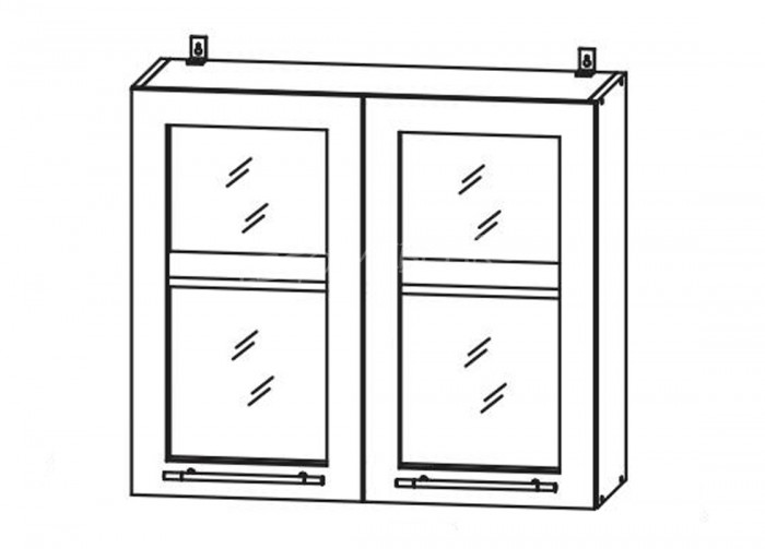Шкаф верхний 800 со стеклом Империя