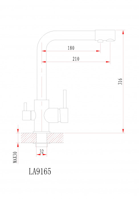 Смеситель с фильтром для питьевой воды Granula GR-2015