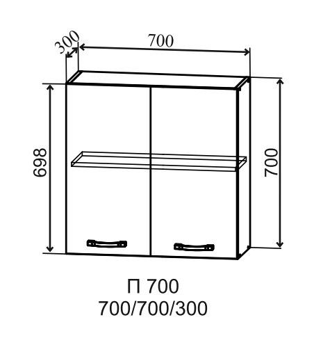 Шкаф верхний 700 Империя