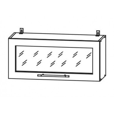 Шкаф верхний 800 горизонтальный стекло Ройс