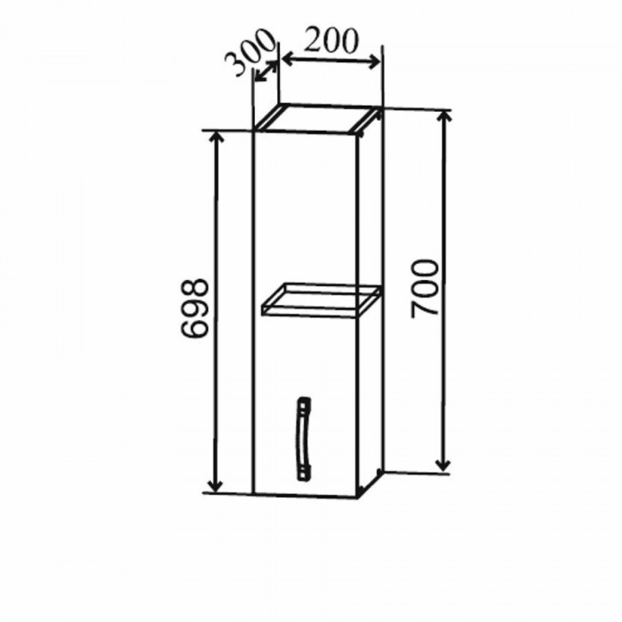 Шкаф верхний 200 Квадро (ДСВ)