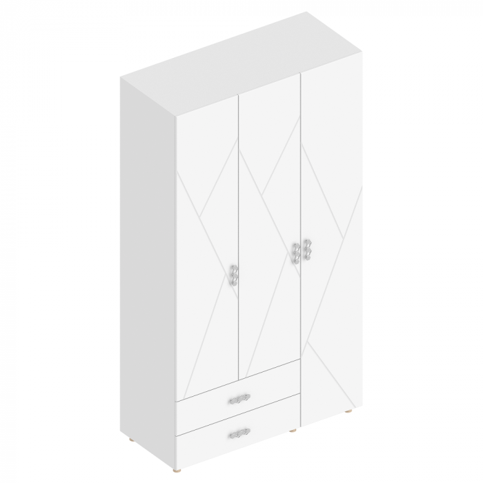 Шкаф 3-ств. с 2 ящ. Сандра