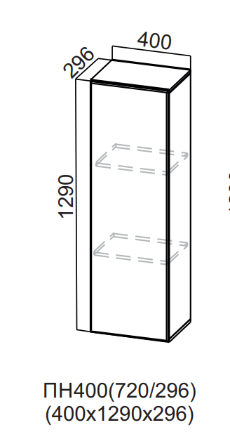 Пенал-надстройка 400 720/296 Бостон
