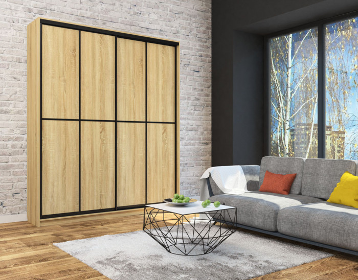 Шкаф-купе Лофт 2000 глубина 470 фасад ЛДСП +