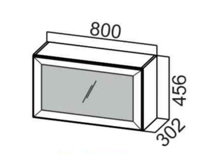 Шкаф навесной 800/456 рамочный фасад Шпион РМДФ