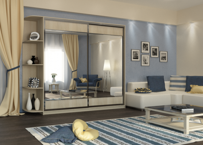 Шкаф-купе Юлия 2000 с угловым элементом 300