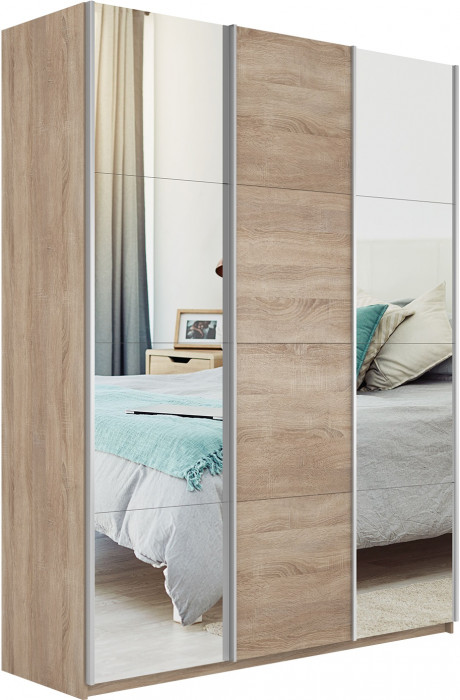 Шкаф-купе Прайм 3-х дв. с 2 зеркалами 1800 Е1