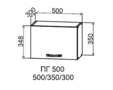 Шкаф верхний горизонтальный 500/350 Монца