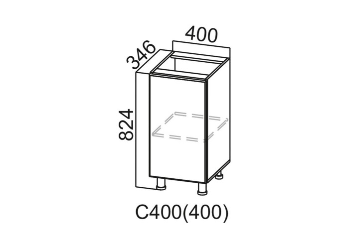 Шкаф нижний 400(400) Стайл