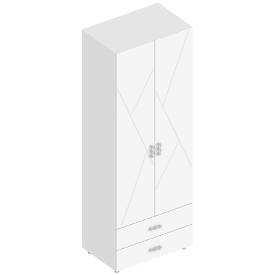 Шкаф 2-ств. с 2-мя ящиками с полками 800 Сандра