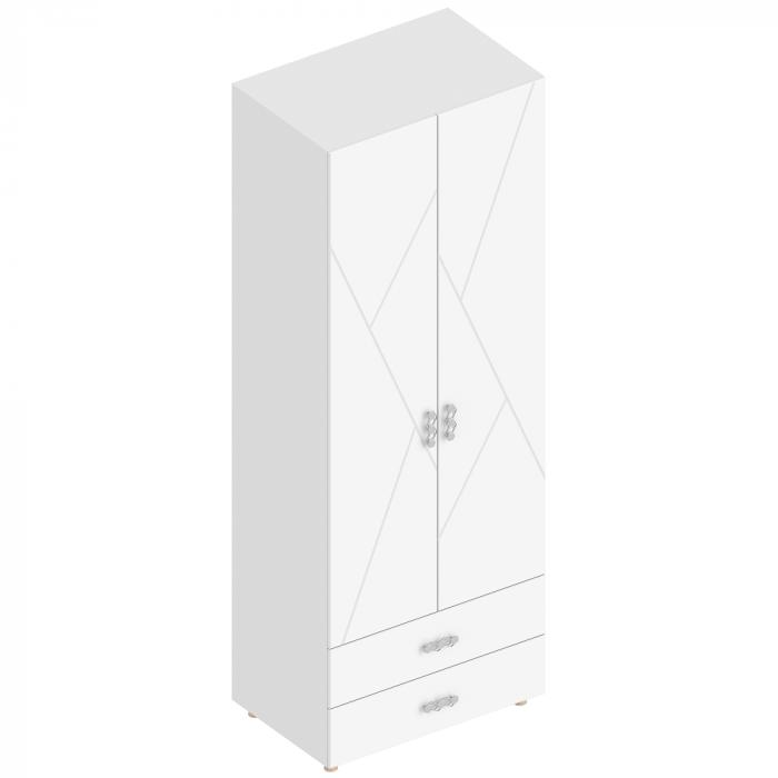 Шкаф 2-ств. с 2-мя ящиками с полками 800 Сандра