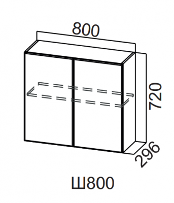 Шкаф навесной 800/720 Бостон