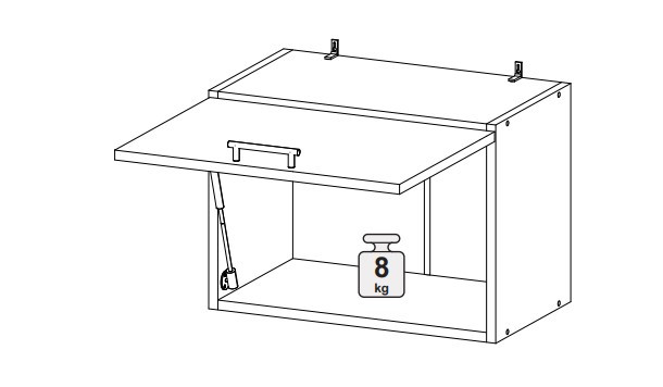 Шкаф верхний 500 горизонтальный Кельн