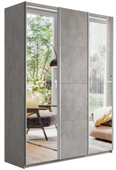 Шкаф-купе Прайм 3-х дв. с 2 зеркалами 2100 Е1