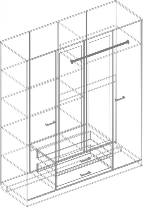 Шкаф 4-х створчатый Милана  Велес